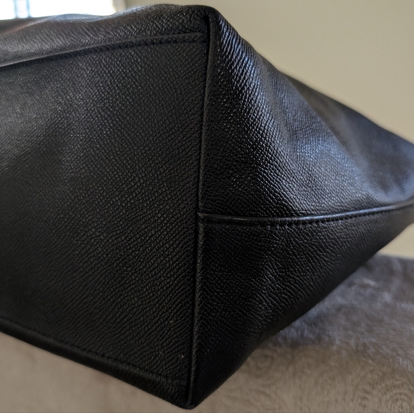 Coach City Zip Tote Black Leather Bag - Picture 6 of 15